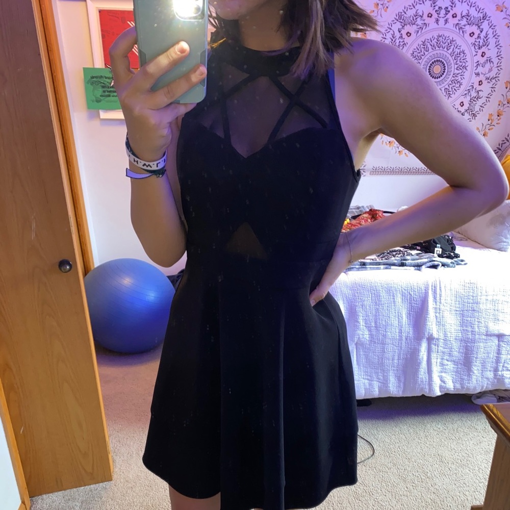 Mesh Black Dress